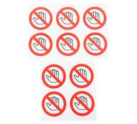 Kisangel Dont Touch Box Warning Sticker 10pcs Pack, Self-adhesive Vinyl Safety Signs with Red Colour, Not Easy to Tear or Fall, for Equipment Factory and Warehouse Use