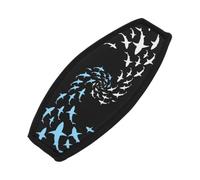 Kisangel Double Layer Anti-fog Snorkel Mask Cover with Shark Design Silicone Hair Strap, Scuba Diving Accessories for Swimming and Snorkeling