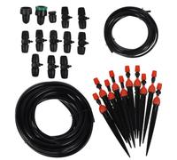 Kisangel Drip Irrigation System Kit with Pvc Connectors and Automatic Timer for Efficient Water Distribution, for DIY Garden and Greenhouse Plant Watering, Suitable for Shrubs and Outdoor