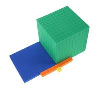 Kisangel Early Childhood Development Math Cubes Foam Counting Blocks Base Ten Manipulatives for Preschool Learning Four Decimal Place Value Educational