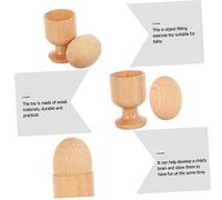 Kisangel Early Educational Skill Practice Lightweight Hand Eye Coordination Egg and Cup Wooden Plaything for Compact Montessori Teaching Aid for Preschool and Home Use