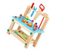 Kisangel Educational Disassemble Assemble Tool Chair Wood Construction Plaything for Early Learning Logical Thinking Development Multifunctional Creative Tool Table for Ages