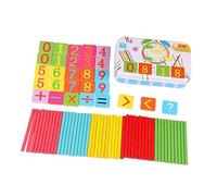 Kisangel Educational Mathematics Calculator Stick Puzzle Plaything Montessori Teaching Aid for Early Learning Develops Recognition and Problem Solving Skills