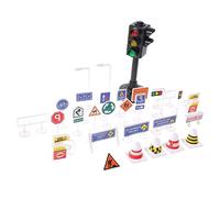 Kisangel Educational Traffic Sign for Realistic Road Signs Traffic Lights Interactive Play for Imaginative Learning for Teaching Safety Awareness Cooperative Play