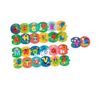 Kisangel Educational Wooden Alphabet Puzzle Board for Lightweight Portable English Words Learning Creative Recognize Puzzle for Early Learning and Speech Development