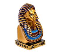 Kisangel Egyptian Pharaoh Resin Statue Ornament Retro Tabletop Decor with Detailed Craftsmanship Lightweight and Ancient Head Figure for Home Decoration and