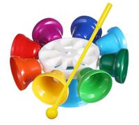Kisangel Eight Tone Musical Instrument for Colorful Rhythm Handbell Educational Percussion Bell for Early Music Teaching for Daycare and Learning Centers