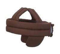 Kisangel Elderly Anti-Fall Head Protection Cap with Ear Guard Brown Thick Soft Safety Helmet Adjustable Fall Prevention Protective Gear for Seniors at Home and Outdoors