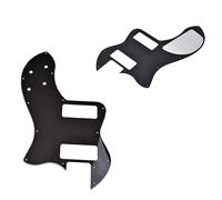 Kisangel Electric Bass Guitar Pickguard Ply Black Scratch Plate Pickguard Material Pvc Scratch Plate Fits Mexico Reissue Ri Style Deluxe Guitar