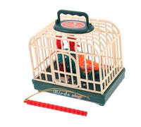 Kisangel Electric Interactive Bird Cage Toy with Realistic Chirping Sounds Motion Activated Lights Voice-controlled Fun for Boy Girl for and Nature Appreciation
