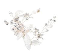Kisangel Elegant Bridal Side Hair Clip with Rhinestone and Zinc Alloy, Versatile Design and Fine Handcrafting for Weddings and Dances, Easy to Use Silver Hair Accessory for Brides