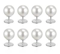 Kisangel Elegant Imitation Pearl Brooch Pins No Sew Dress Lapel Pins for Women 8 Pcs Secure Clothing on Scarves and Clothing, Gentle on Skin, for Weddings and Special Occasions