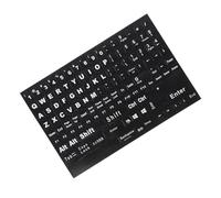 Kisangel English Keyboard Stickers for Computer Keyboards, Black PVC Letter Decals, 1 Sheet, Replacement for Old or Broken Keyboard Stickers, Home and Office