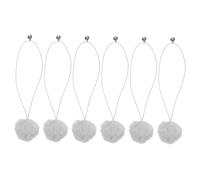 Kisangel Entertain Your Cat 6pcs Hanging Cat Toy Balls Interactive Crinkle Squeaky Toys for Trees Safe for Indoor Use