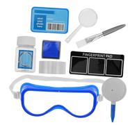 Kisangel Fingerprint Investigation Science Kit for Boy Girl Forensic Detective Role Play Set for Boys and Girls Stem Educational Toy to Develop Problem-solving Skills and Creativity