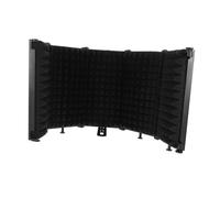 Kisangel Five-door Microphone Soundproof Guard Isolation Shield with Abs and Eva Material, Easy to Carry, Fixed on Countertop Or Tabletop, Practical Mic Sound Absorbing Pad for Studio