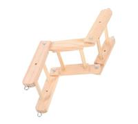Kisangel Foldable Parrot Ladder Climbing with Solid Wood Construction for Cage Multipurpose Bird Play Rack and Exercise Stand Natural Beak and Claw Grinder for Parrots and Small Birds