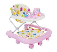 Kisangel Foldable Walker with Musical Activity Center Mute Wheels for Quiet Movement Space-Saving Design for Boys and Smooth Glide All Surfaces Early Learning Push Walker