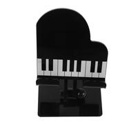 Kisangel Folding Phone Stand Grand Piano Pattern Adjustable Desktop Cell Phone Holder Black Kickstand for Office Video Calls and Watching Movies