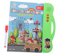 Kisangel French English Learning Electronic Book for Interactive Sound for Preschoolers Safe Materials Smooth Surface Engaging Visuals Promotes Early Identification Skills present for Ages