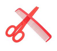 Kisangel Giant Clown Scissors and Comb Theater Props Vibrant Red Oversized Prank for Carnival Halloween Stage Performances Reusable Fake Costume Accessory with Striking Design