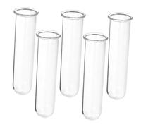 Kisangel Glass Tube Vase for Plant Propagation 5 Pack Test Tube Mediums for Flower Arranging Modern Desk Vase for Small Plants