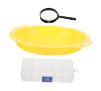 Kisangel Gold Panning Tool with Sieve Pan and Magnifier Wear Resistant Mine Filter and Sorting Mesh for Outdoor Prospecting and Mineral Sifting