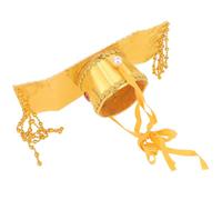 Kisangel Golden Ancient Chinese Emperor Cosplay Hat Made of Plastic with Delicate Antique Design for Role-playing and Performances, Elegant Royal Court Costume Headwear