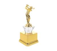 Kisangel Golf Trophy Award 21cm Tall Plastic Gold Competition Trophy Cup for Golf Tournament Rewards and Party Awards, Male Or Female Golfer Figure Tabletop Recognition