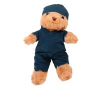 Kisangel Graduation Medical Bear Plush in Nurse Scrub Soft Stuffed Animal with Lifelike Expression Compact and Skin Friendly for Doctors Students Gift