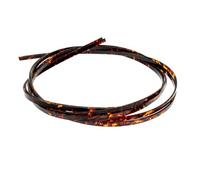 Kisangel Guitar Binding Purfling Strips Bendable and Convenient Plastic Brown 2pcs Guitar Decorative Accessory for Acoustic and Classical