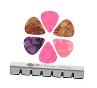 Kisangel Guitar Mute for Practice Simple Design Fits Acoustic and Classical Guitars Includes Picks for Quiet Playing Sessions at Home Studio Random Color