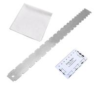 Kisangel Guitar Neck Straight Edge Luthier Tool String Action Gauge Notched Straight Edge Luthier Measuring Tool for Electric Guitars