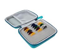 Kisangel Guitar Pick Storage Box with 15 Random Color Picks Portable Guitar Plectrum Case for Essential