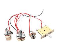 Kisangel Guitar Potentiometer Wiring Harness for Electric Guitar Replacement Parts Durable Compact Stylish Design for DIY Guitarists and Luthiers Random Wire Color Random Color