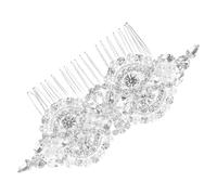 Kisangel Hair Wearing and Not Artificial Comfortable and Diamonds for Elegant Comb Made of Zinc Alloy Easily Deformed, Decorative Hair Accessory Bridal Women for Weddings
