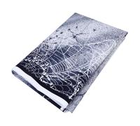 Kisangel Halloween Pumpkin Photography Background Cloth Hanging Backdrop Prop for Halloween Party Photo Studio Decoration with Spider Web Pattern