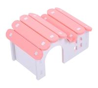 Kisangel Hamster House Small Animal Hideout Pink Hamster Hut Guinea Pig Hide Rat Shelter for Cage Habitat