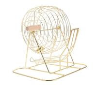 Kisangel Hand Cranked Small Bingo Ball Cage Metal Wire Equipment for Family Game with Surprise Draw Compact Entertainment Device Enhancing Mental Skills and Parent Interaction