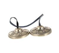 Kisangel Handmade Copper Cymbal Bell Simple Percussion Instrument for Yoga Meditation Durable Copper Portable Design for Mindfulness and Sound Healing for Buddhist Practices