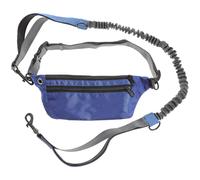 Kisangel Hands-free Dog Leash Belt with Reflective Nylon Material and Elastic Bungee for Easy Control and Running Training, Waist Bag Leash for Outdoor Walking