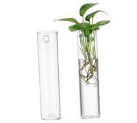 Kisangel Hanging Glass Planter Wall-mounted Vase for Flowers Black Mini Flower Vases Wall Planters for Indoor Plants