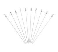 Kisangel Hatpin Needles 10pcs Silver Copper Brooch Pin 12cm Long Round Head Safety Pins for Men's Lapel Suit Tie and Costume Decoration