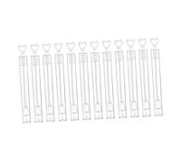 Kisangel Heart Bubble Wands Test Tube 12pcs White Refillable Empty Bubble Bottles for Wedding Holiday Party and Playground