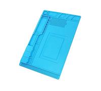 Kisangel Heat-Resistant Silicone Repair Pad with Magnetic Small Parts Mat for Phone and Electronic Workstation Portable Sky-Blue Heat Insulation Mat for Screw Storage and Soldering Tasks