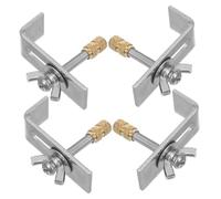 Kisangel Heavy Duty Copper Iron Undermount Sink Clips Kitchen Sink Fixing Brackets with Fasteners for Stable Basin Mounting Installation Support Kit
