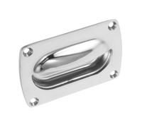 Kisangel Heavy Duty Stainless Steel Boat Handle Rectangular Flush Pull Hardware for Yacht Decks Hatches Corrosion Resistant Grab Grip for Secure Handling in Ocean Conditions