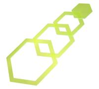 Kisangel Hexagon Acrylic Quilting Rulers 4 Pieces Clear Patchwork Templates for DIY Embroidery Hobbyists Sewing Crafts