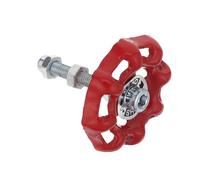 Kisangel Industrial Rustic Cabinet Pull Handle Red Metal Valve Design Round Disc Shaped Knob with Wear-Resistant Material and Easy Installation for Kitchen Drawers Cupboard Wardrobe