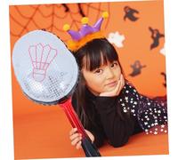 Kisangel Inflatable Badminton Racket Balloons Set with Colorful Shuttlecock Balloons Lightweight Aluminum Foil Sports Decorations for Birthday and Sport-themed Parties Party Decor Kit